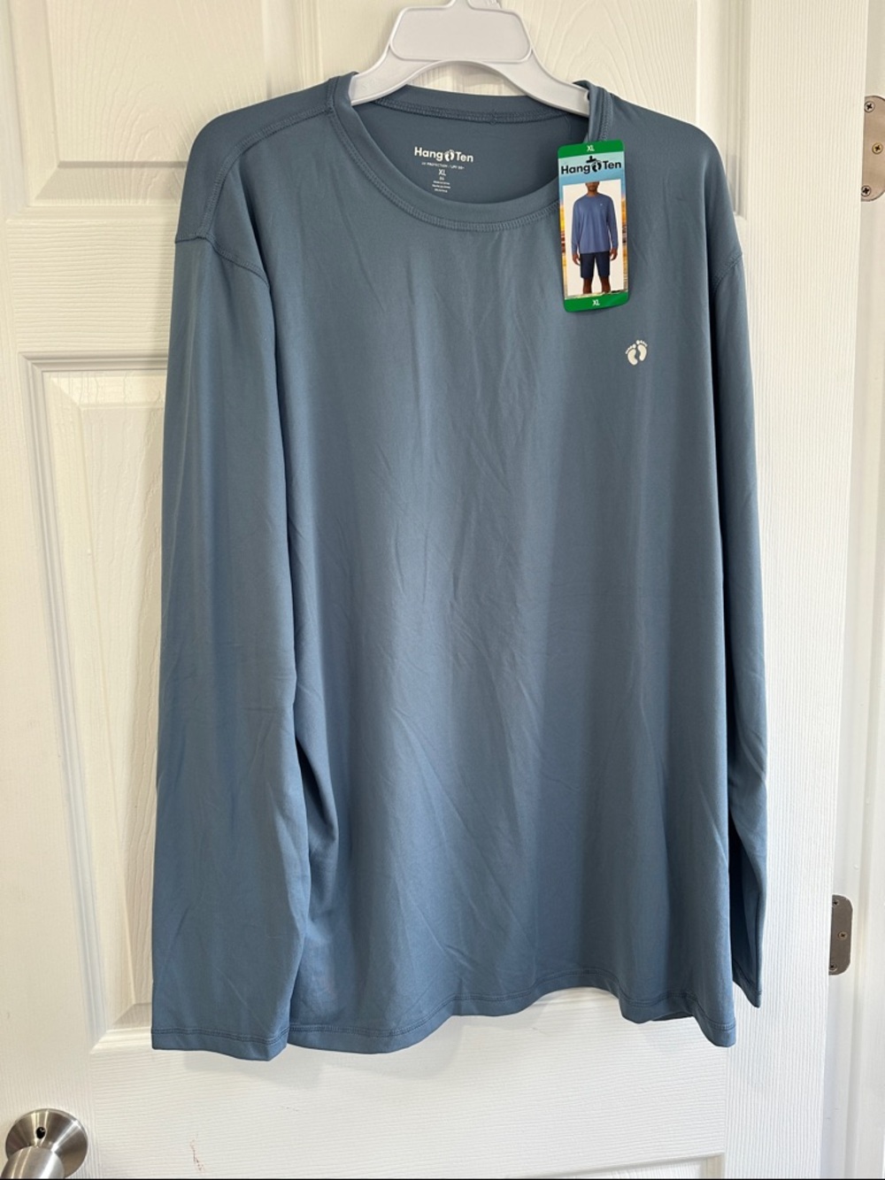 Hang Ten Men’s Long Sleeve Crew Shirt - Slate